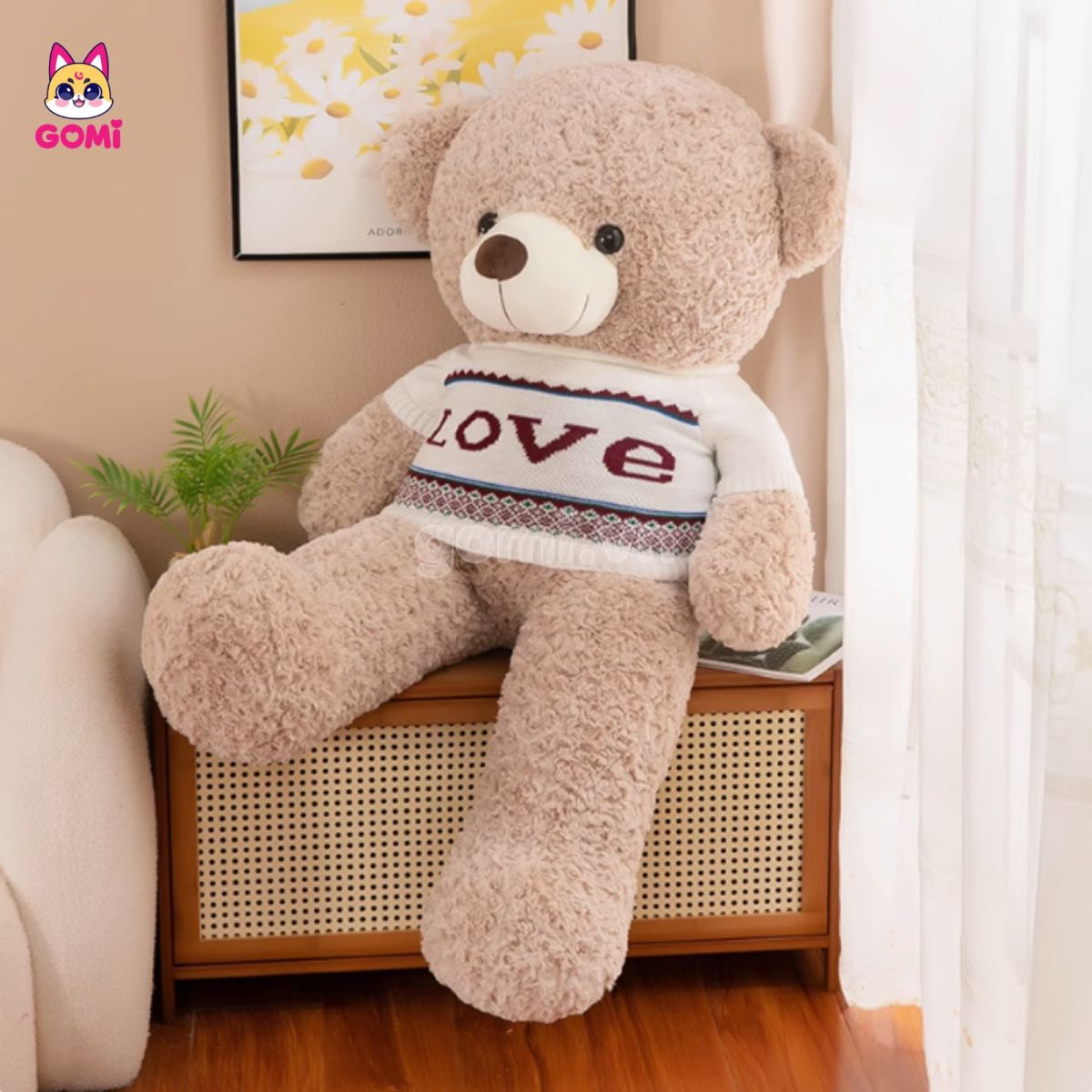 Gấu Bông Teddy Áo Thổ Cẩm Love