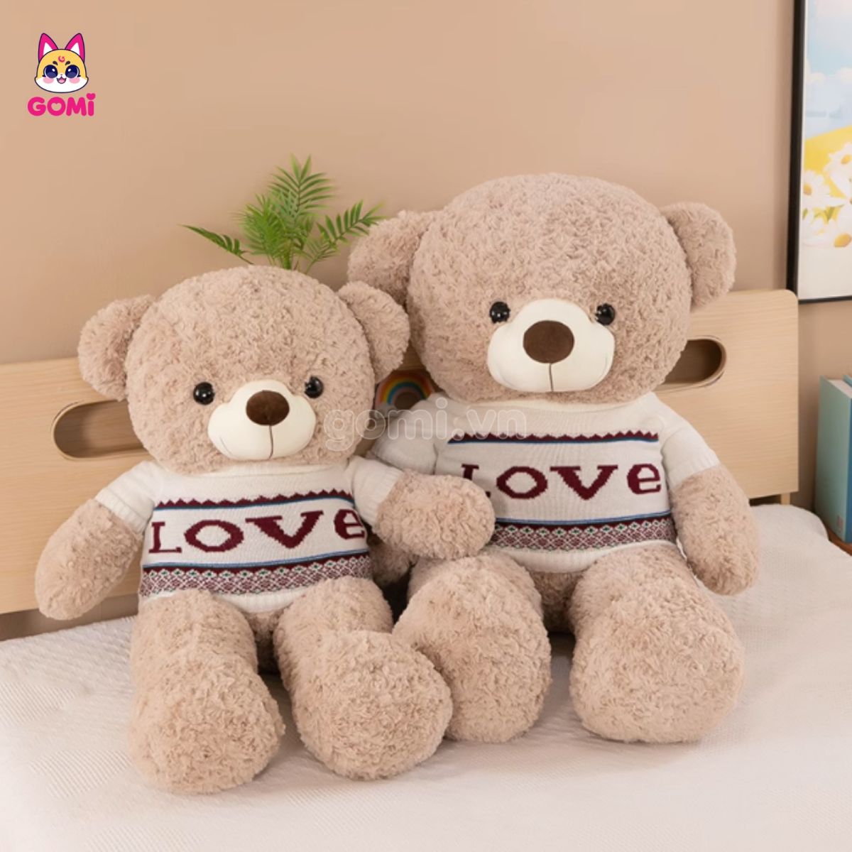 Gấu Bông Teddy Áo Thổ Cẩm Love