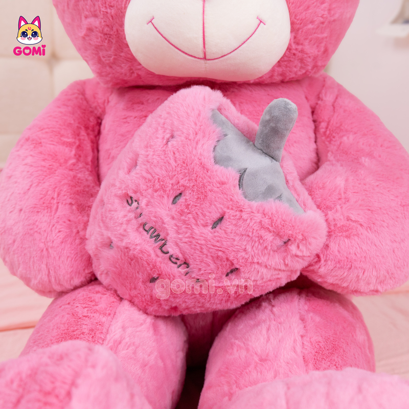 Gấu Bông Teddy Ôm Dâu Tây