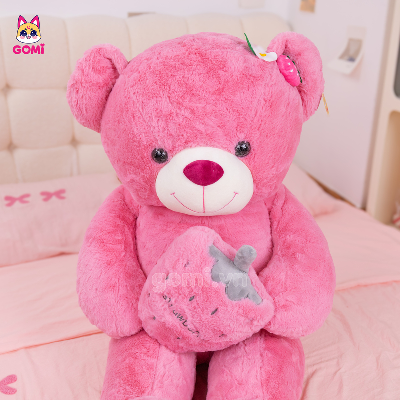 Gấu Bông Teddy Ôm Dâu Tây