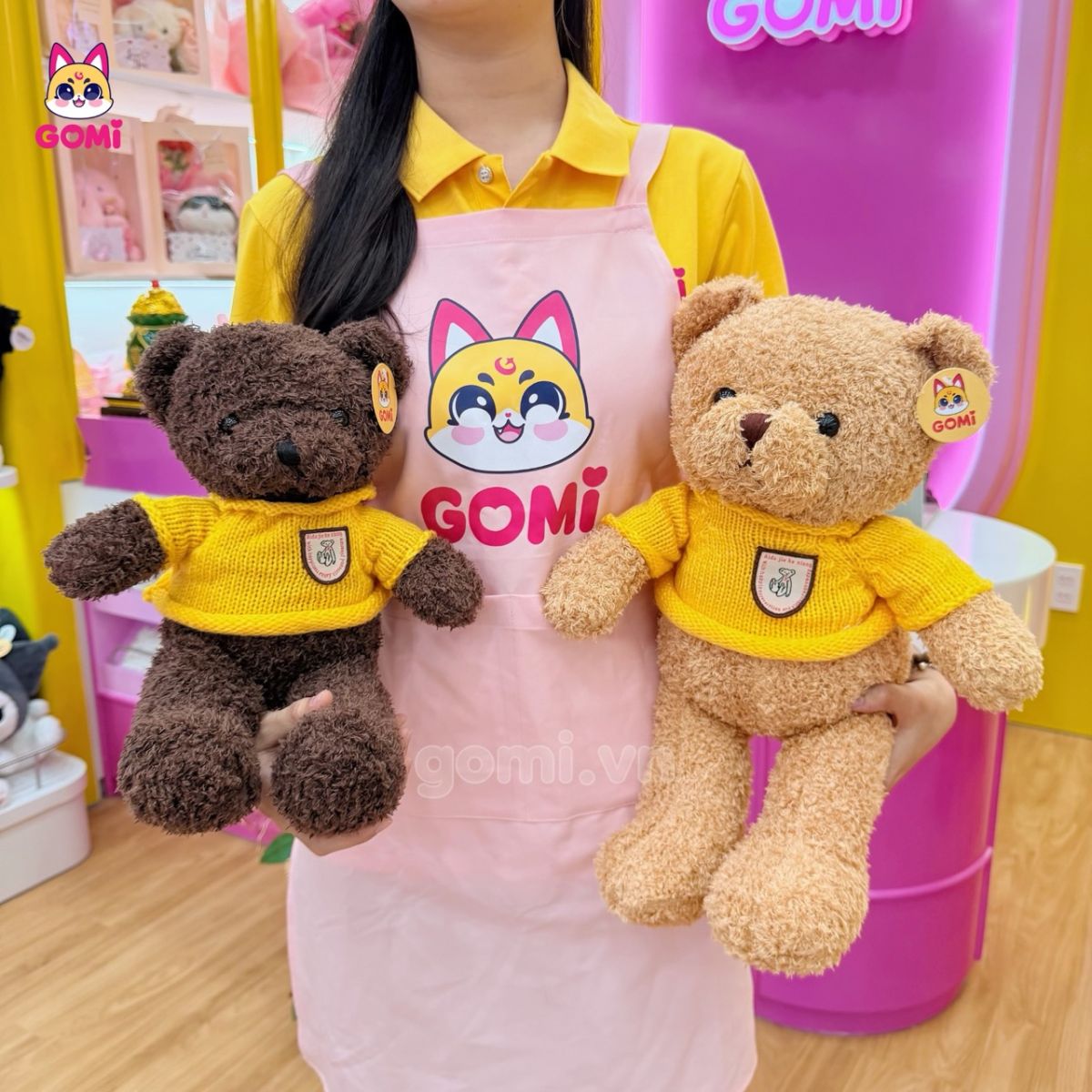 Gấu Bông Teddy Head Áo Len Màu