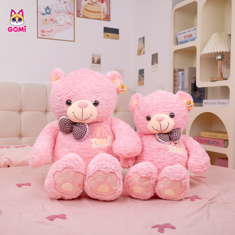 Gấu Bông Teddy Lông Xoắn Ngực Love