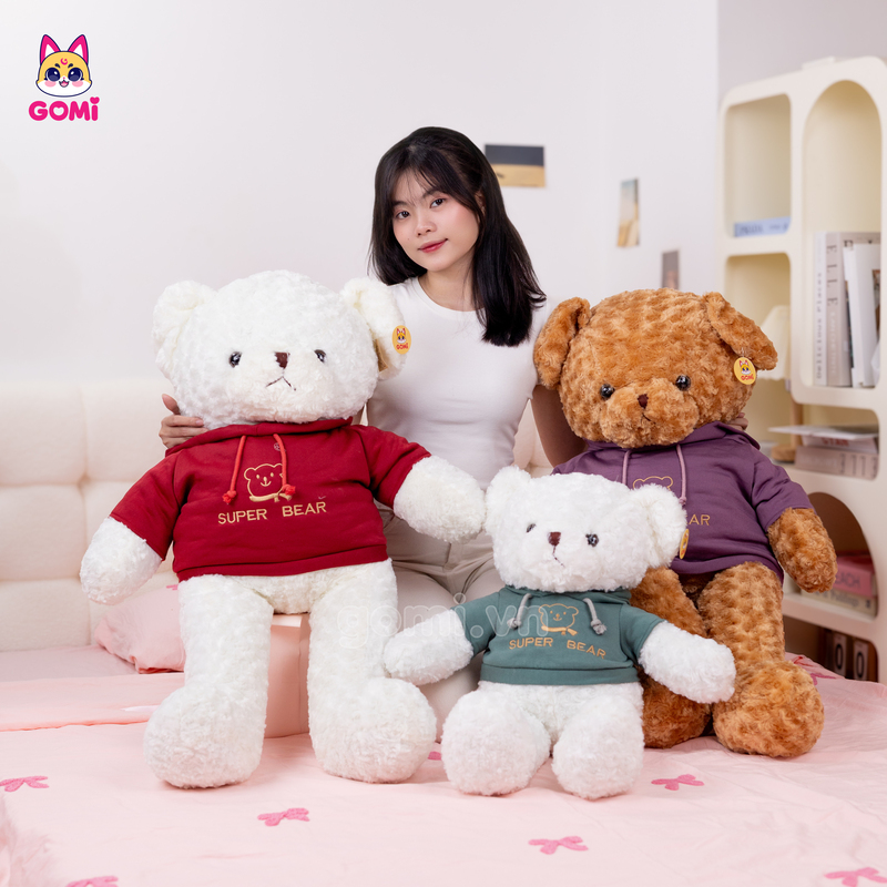 Gấu Bông Teddy Lông Xoắn Super Bear
