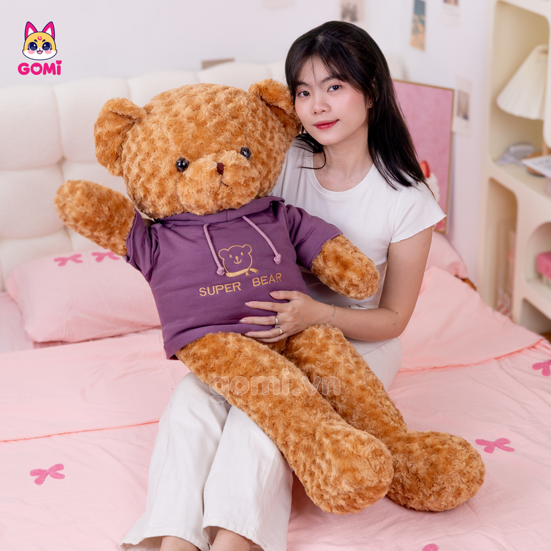 Gấu Bông Teddy Lông Xoắn Super Bear