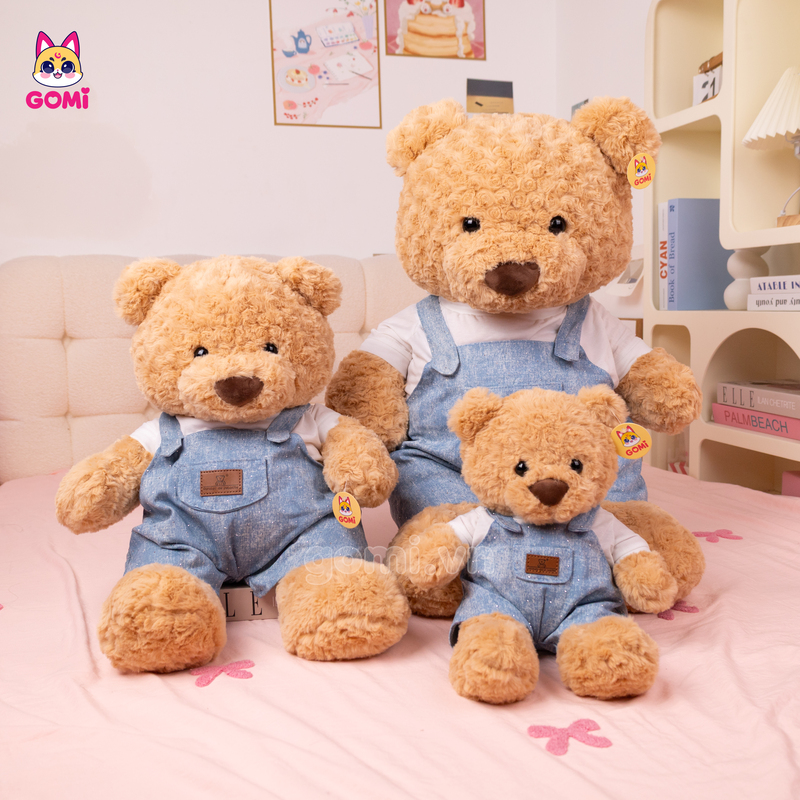 Gấu Bông Teddy Mặc Yếm Jeans