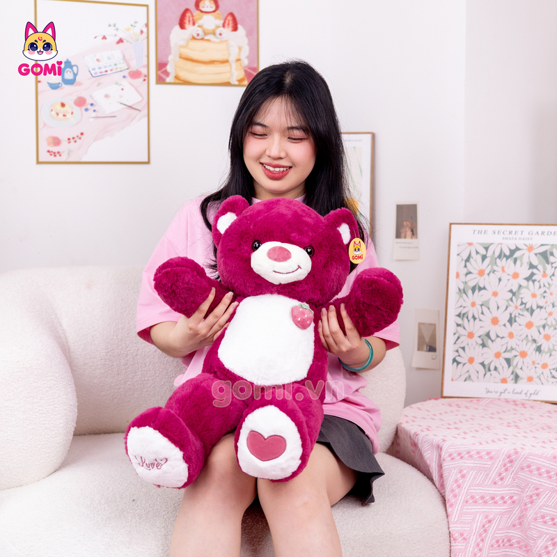 Gấu Bông Teddy Ngực Quả Dâu