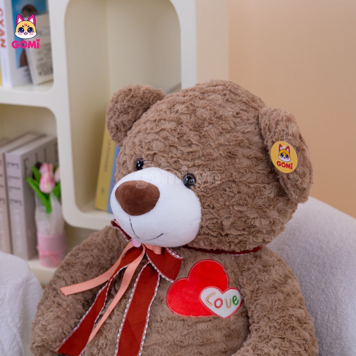 Gấu Bông Teddy Ngực Tim Love