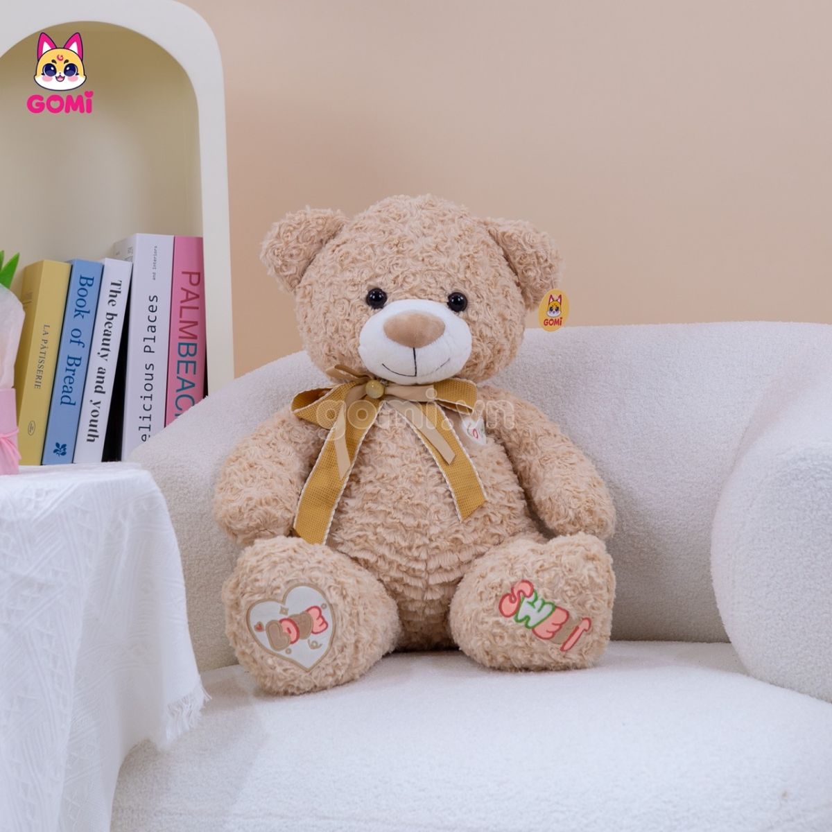 Gấu Bông Teddy Ngực Tim Love