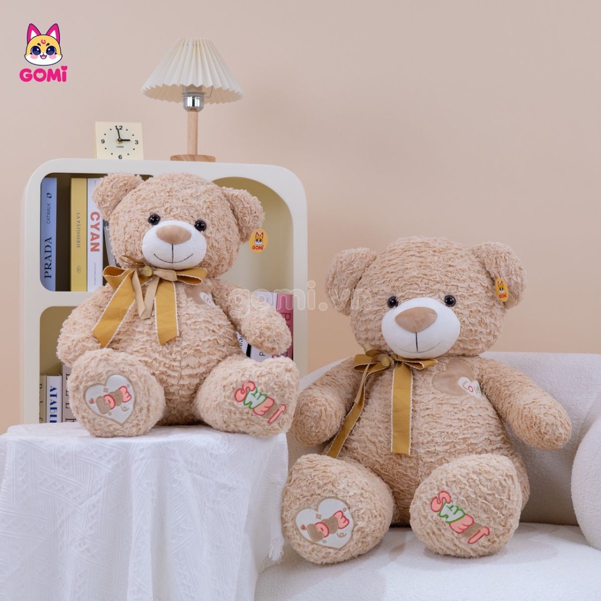 Gấu Bông Teddy Ngực Tim Love