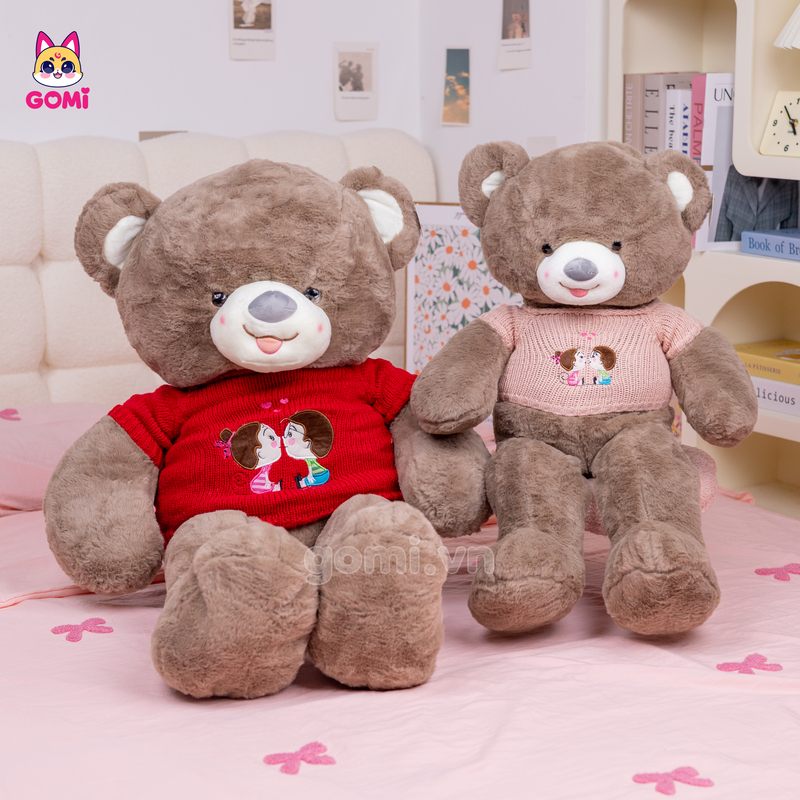 Gấu Bông Teddy Len Kiss Lông Trơn