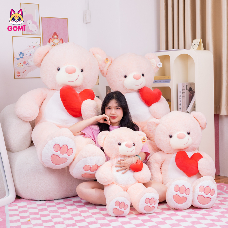 Gấu Bông Teddy Ngực Tim
