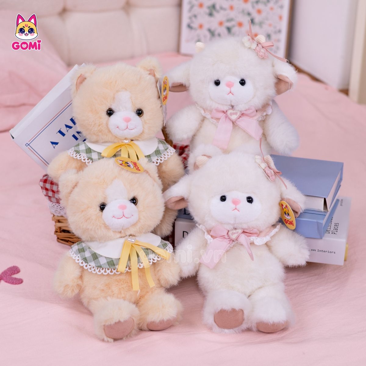 Gấu Bông Thú Nhỏ Đeo Yếm