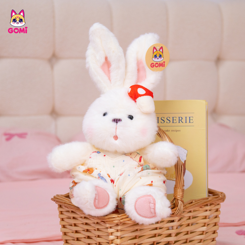 Gấu Bông Thỏ Nấm Quần Hoa