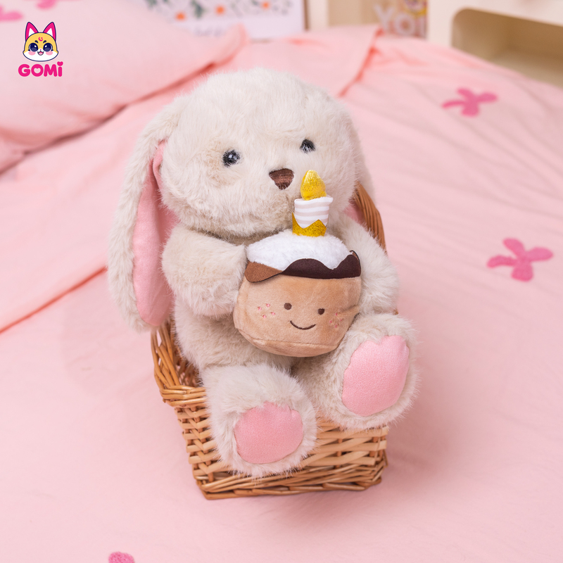 Gấu Bông Thỏ Ôm Bánh Kem