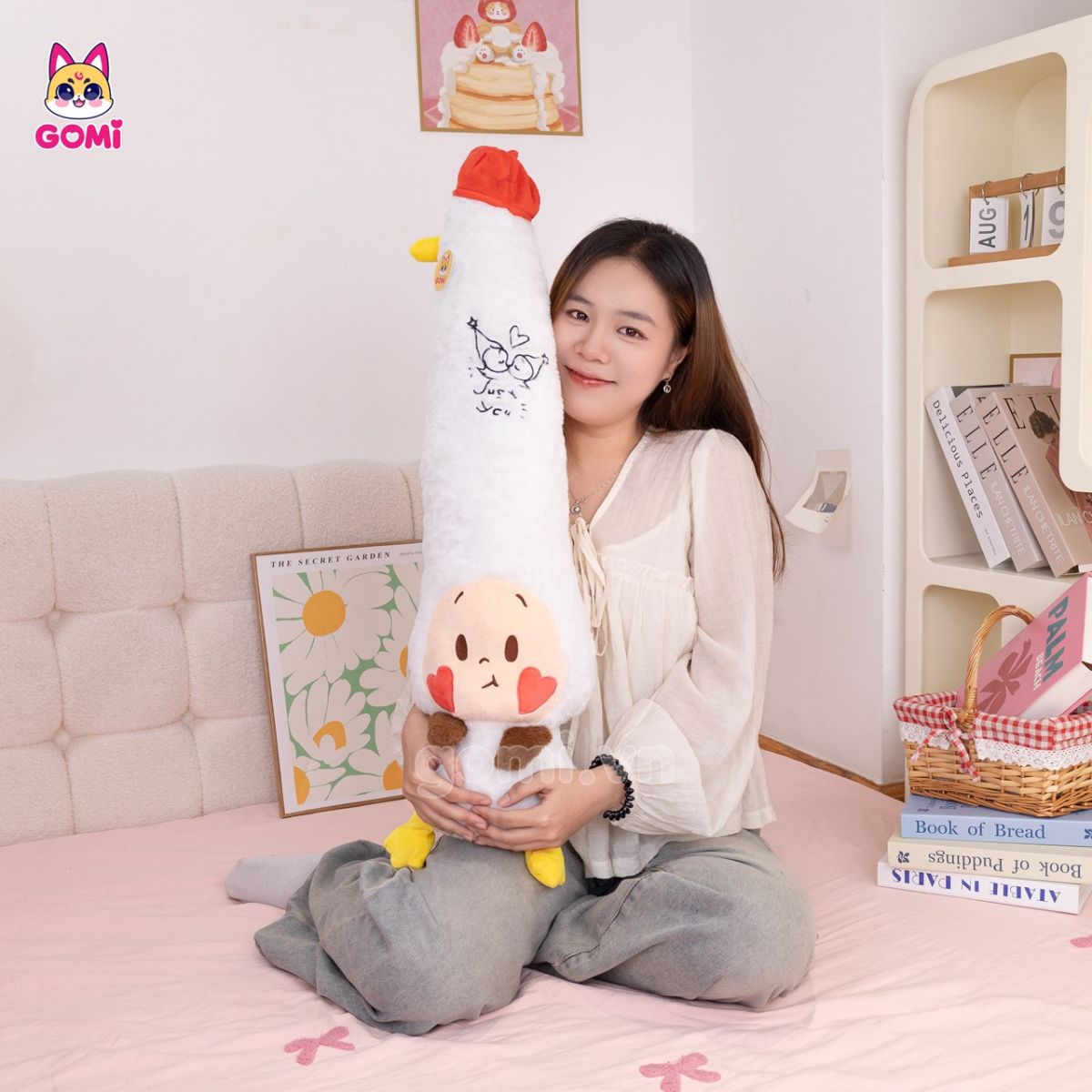 Gấu Bông Twinkle Trắng Má Tim