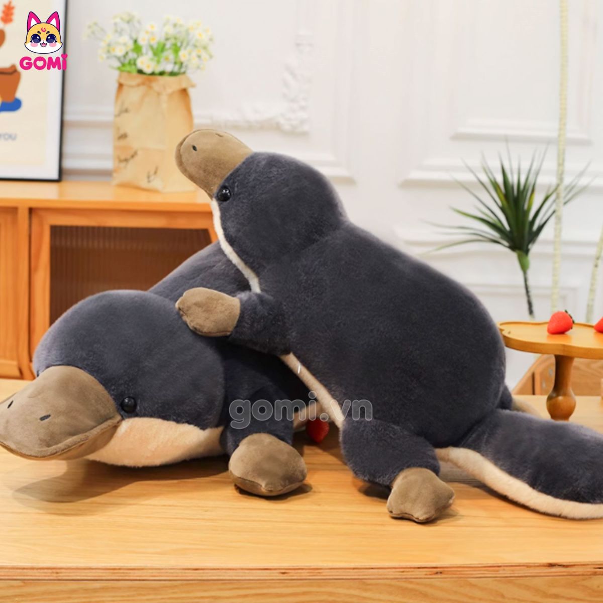 Gấu Bông Thú Mỏ Vịt Nằm
