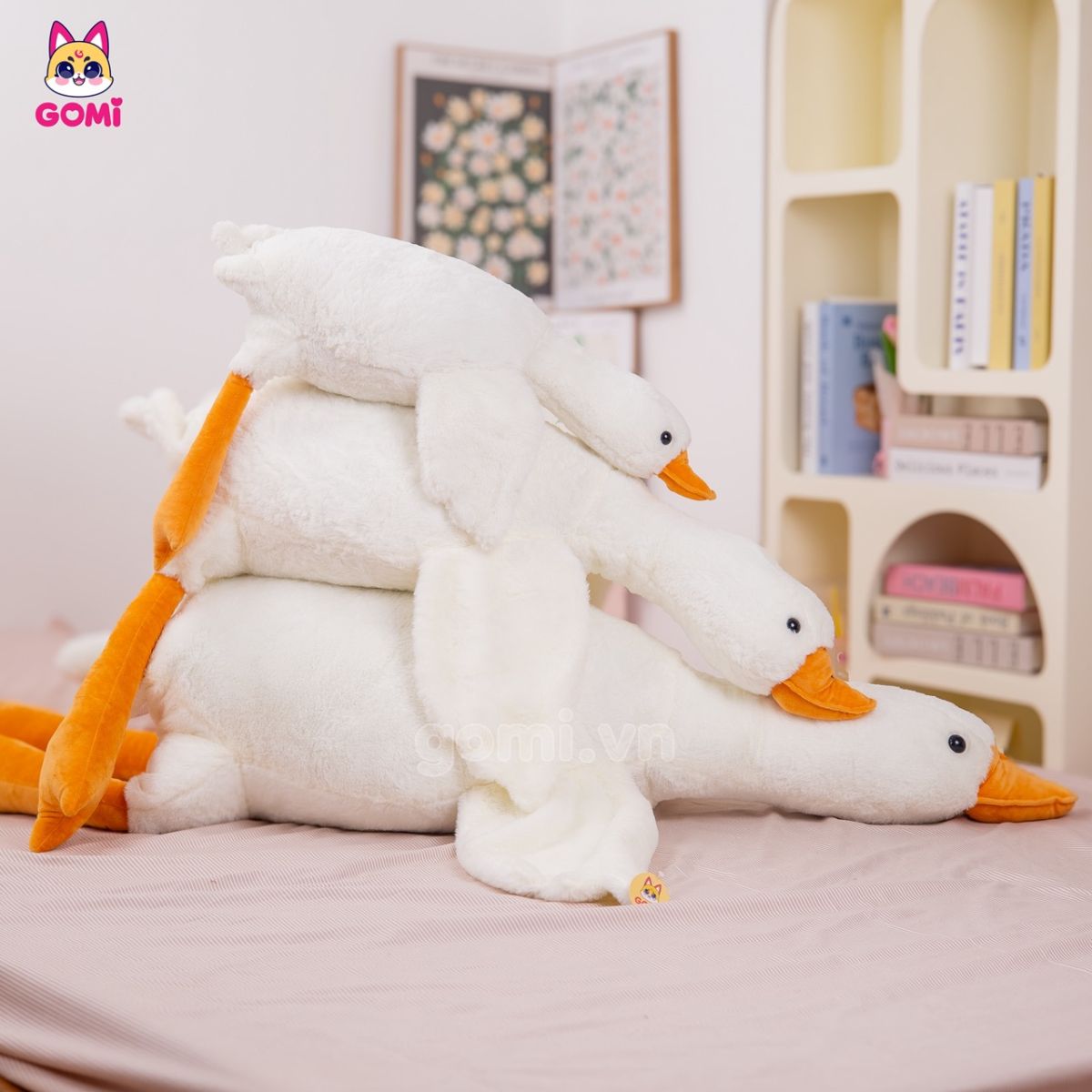 Gấu Bông Vịt Trắng Nằm