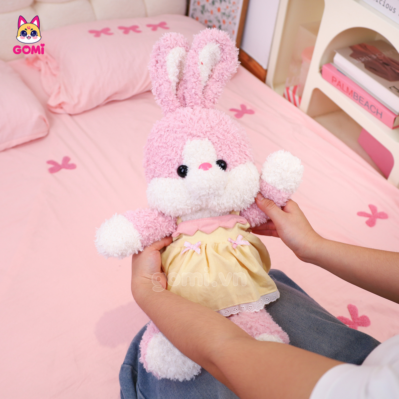 Gấu Bông Bộ Thú Lông Xù Mặc Yếm