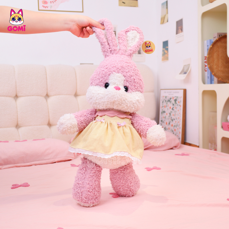 Gấu Bông Bộ Thú Lông Xù Mặc Yếm