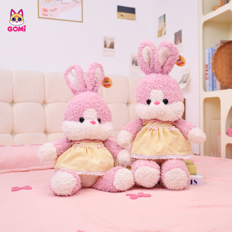 Gấu Bông Bộ Thú Lông Xù Mặc Yếm