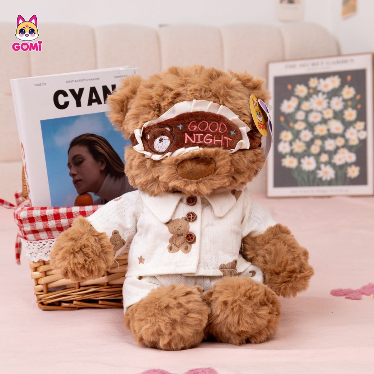 Gấu Bông Gấu Ngủ Bịt Mắt
