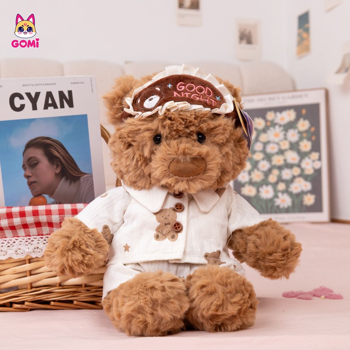 Gấu Bông Gấu Ngủ Bịt Mắt