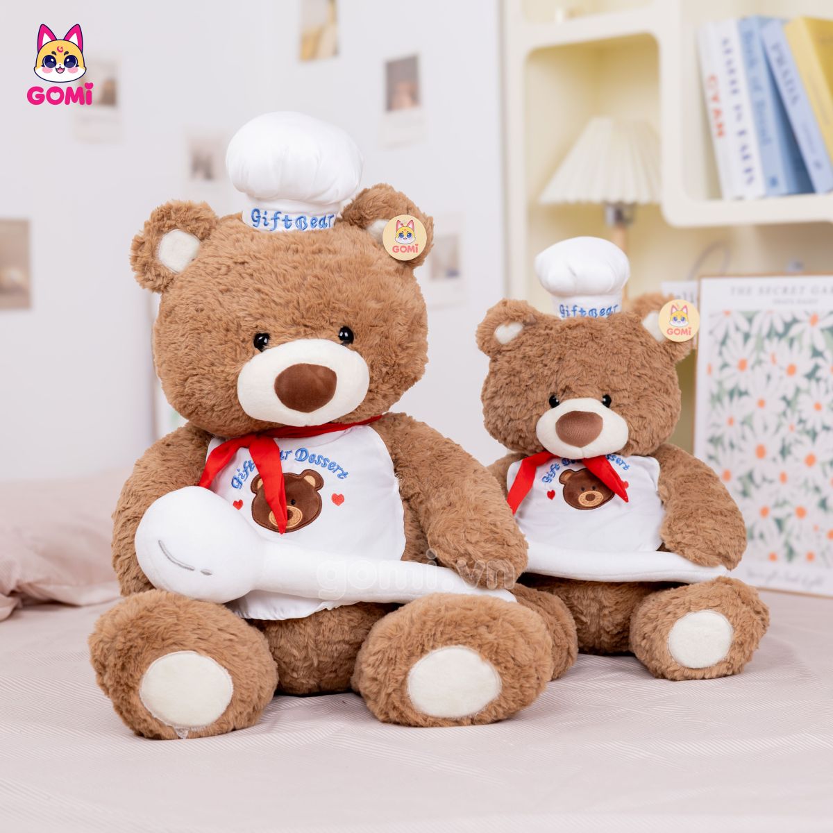 Gấu Bông Gấu Đầu Bếp Cầm Muỗng