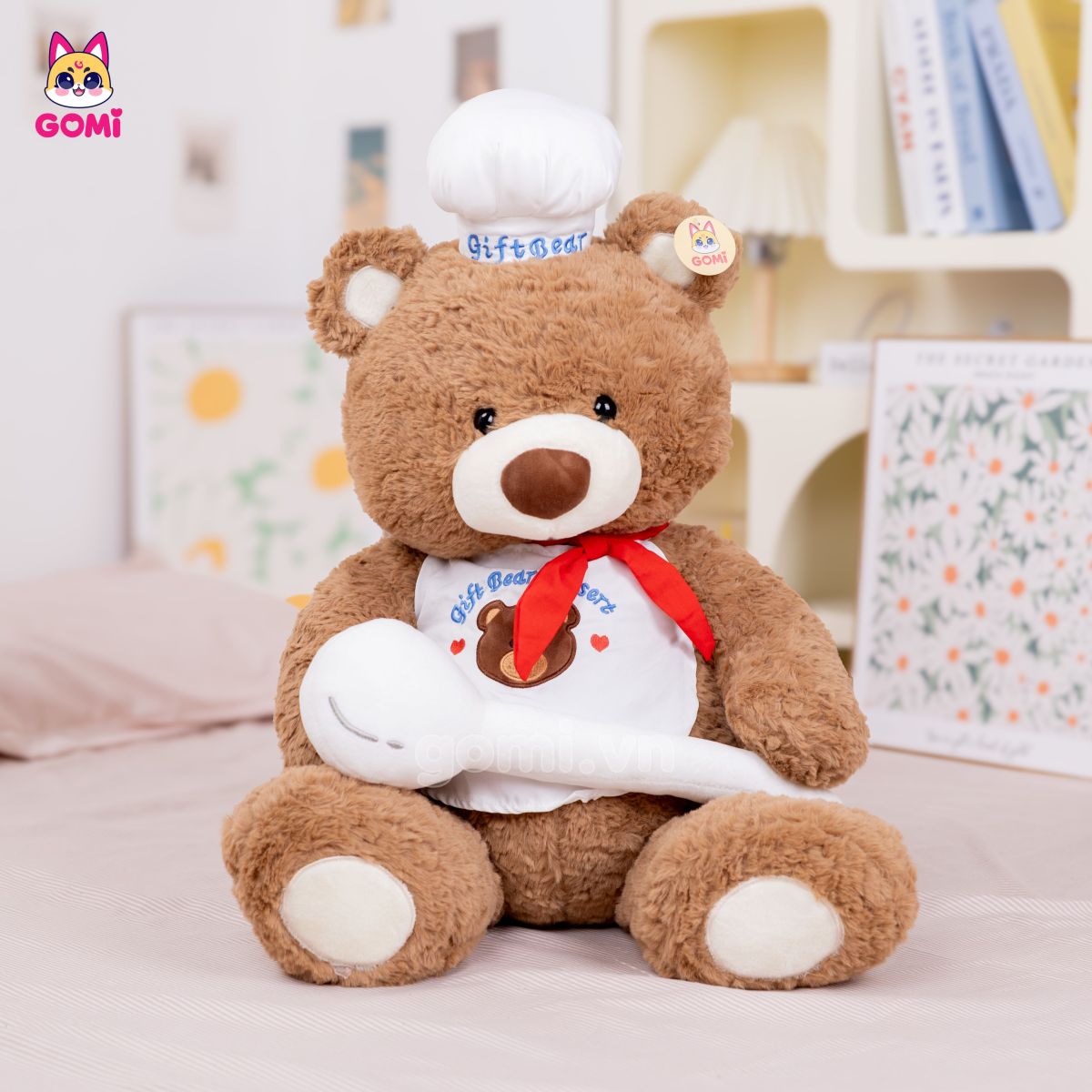 Gấu Bông Gấu Đầu Bếp Cầm Muỗng