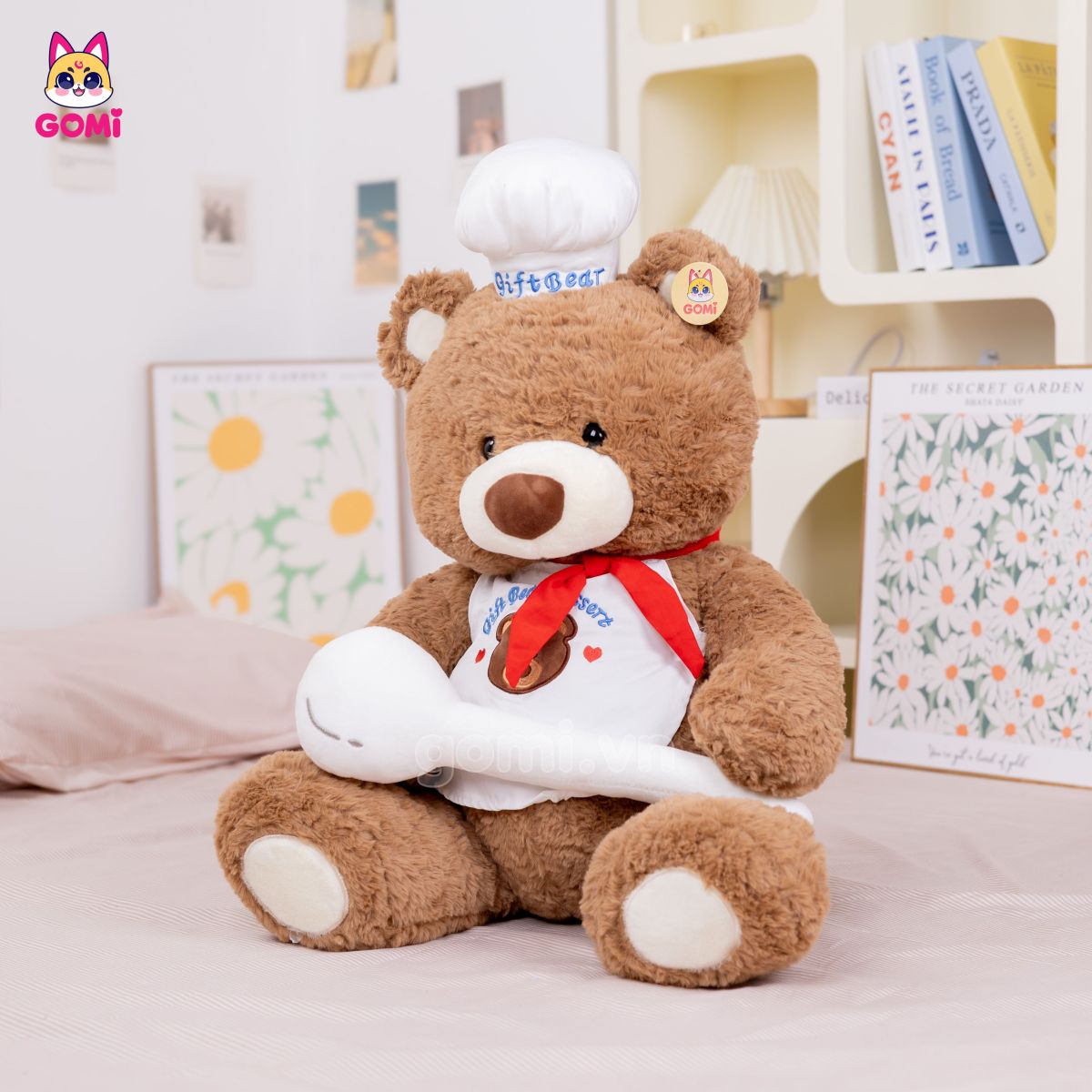 Gấu Bông Gấu Đầu Bếp Cầm Muỗng