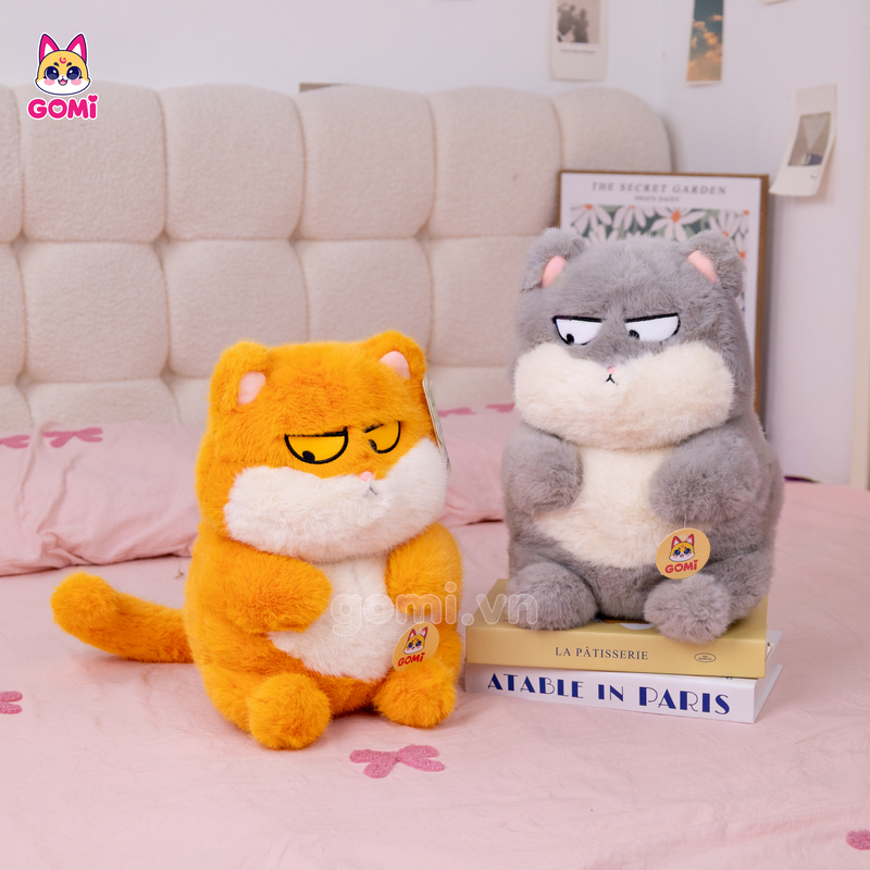 Gấu Bông Bộ Thú Ngồi Mắt Liếc