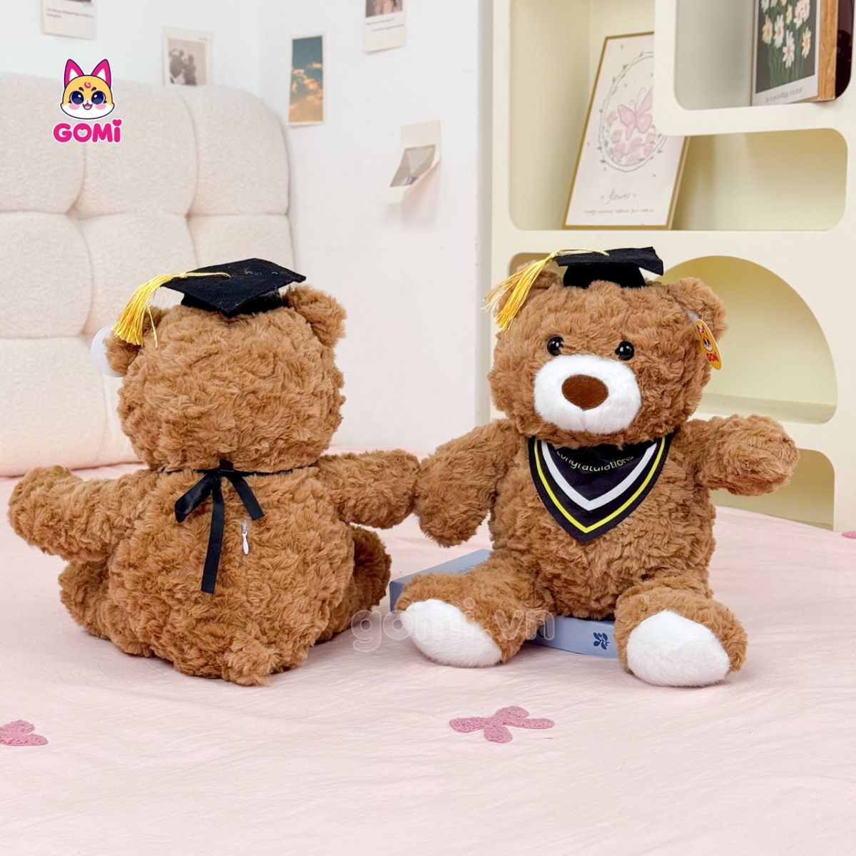 Gấu Bông Gấu Nâu Tốt Nghiệp
