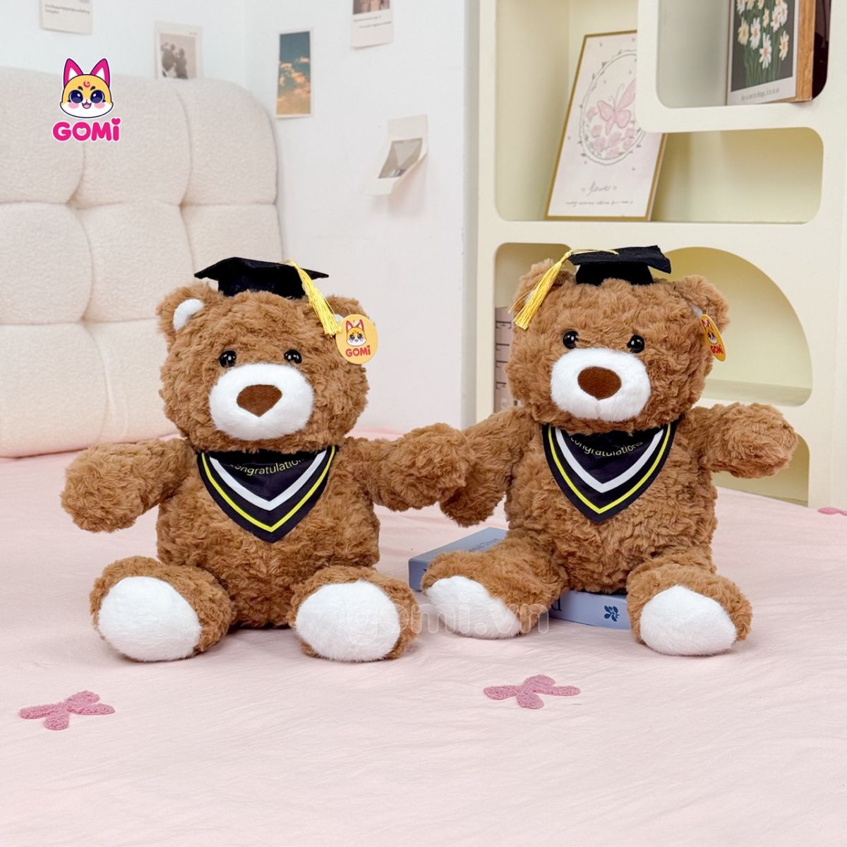 Gấu Bông Gấu Nâu Tốt Nghiệp