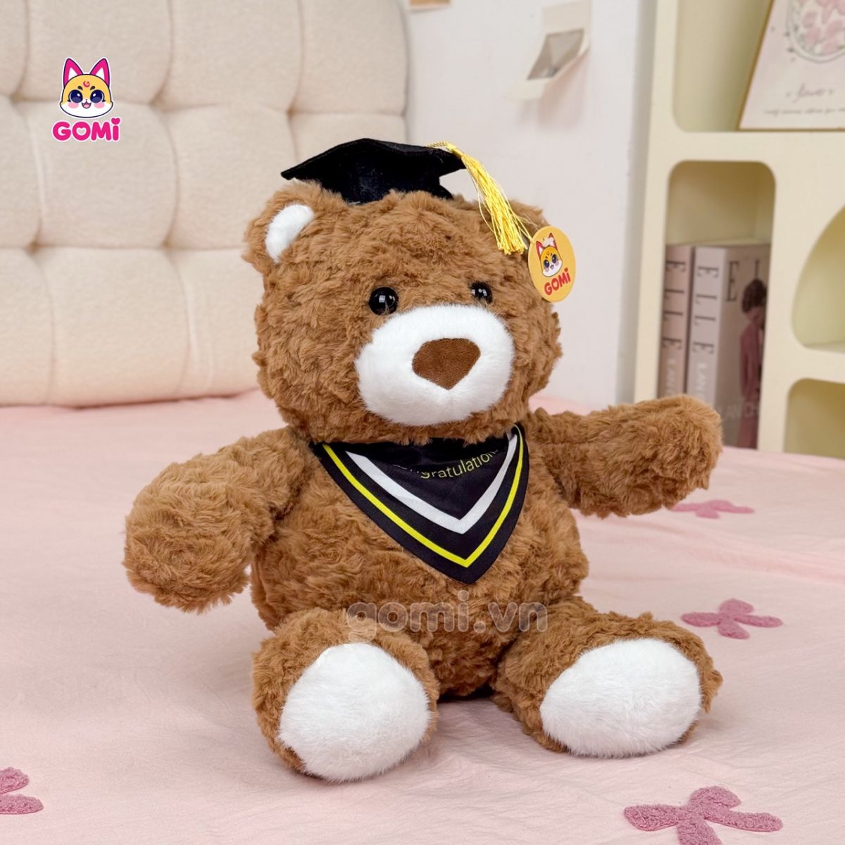 Gấu Bông Gấu Nâu Tốt Nghiệp